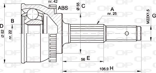 Open Parts CVJ5288.10 - Kit giunti, Semiasse www.autoricambit.com