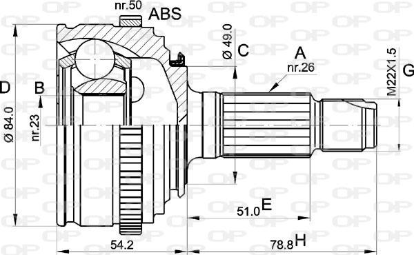 Open Parts CVJ5236.10 - Kit giunti, Semiasse www.autoricambit.com