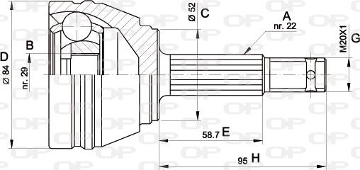 Open Parts CVJ5231.10 - Kit giunti, Semiasse www.autoricambit.com