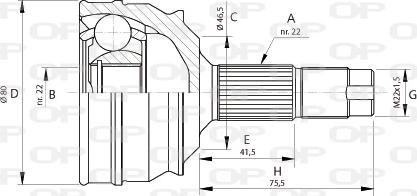 Open Parts CVJ5224.10 - Kit giunti, Semiasse www.autoricambit.com