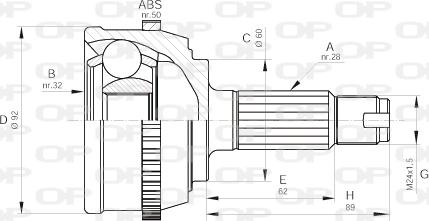 Open Parts CVJ5278.10 - Kit giunti, Semiasse www.autoricambit.com