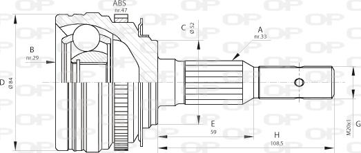 Open Parts CVJ5273.10 - Kit giunti, Semiasse www.autoricambit.com