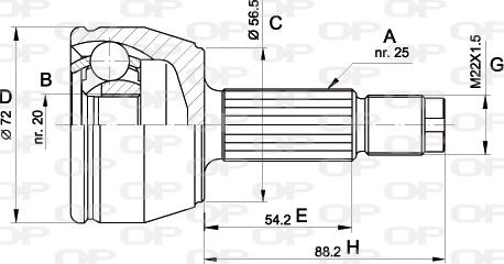 Open Parts CVJ5277.10 - Kit giunti, Semiasse www.autoricambit.com