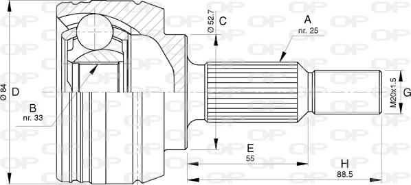 Open Parts CVJ5794.10 - Kit giunti, Semiasse www.autoricambit.com