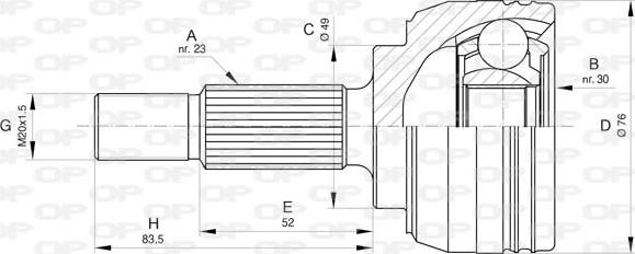 Open Parts CVJ5798.10 - Kit giunti, Semiasse www.autoricambit.com