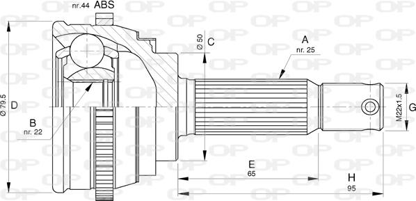 Open Parts CVJ5793.10 - Kit giunti, Semiasse www.autoricambit.com