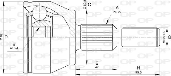 Open Parts CVJ5792.10 - Kit giunti, Semiasse www.autoricambit.com