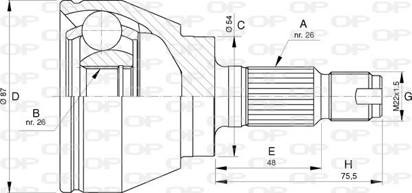 Open Parts CVJ5746.10 - Kit giunti, Semiasse www.autoricambit.com