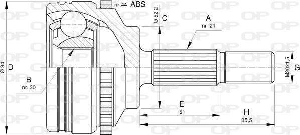 Open Parts CVJ5743.10 - Kit giunti, Semiasse www.autoricambit.com