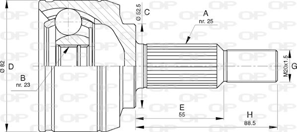 Open Parts CVJ5765.10 - Kit giunti, Semiasse www.autoricambit.com