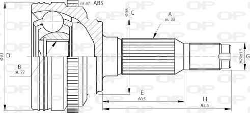 Open Parts CVJ5711.10 - Kit giunti, Semiasse www.autoricambit.com