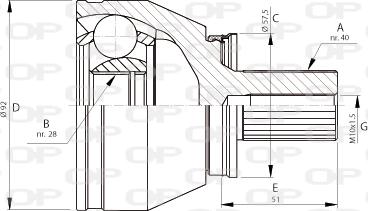 Open Parts CVJ5713.10 - Kit giunti, Semiasse www.autoricambit.com