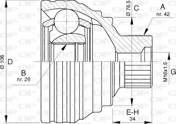 Open Parts CVJ5785.10 - Kit giunti, Semiasse www.autoricambit.com