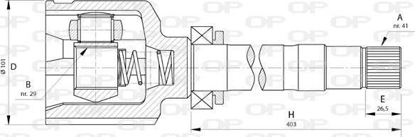 Open Parts CVJ5724.20 - Kit giunti, Semiasse www.autoricambit.com