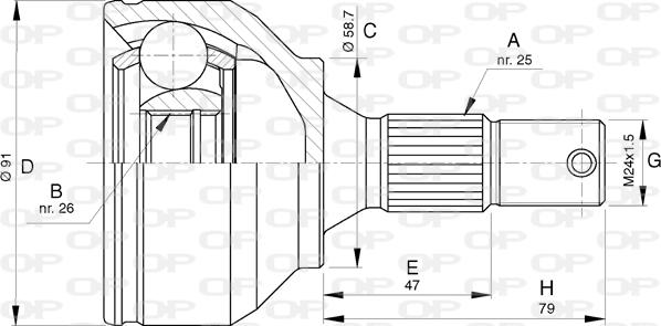 Open Parts CVJ5775.10 - Kit giunti, Semiasse www.autoricambit.com