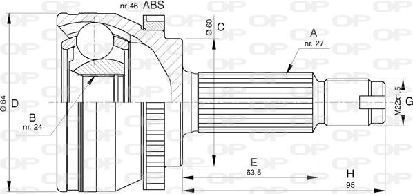 Open Parts CVJ5777.10 - Kit giunti, Semiasse www.autoricambit.com