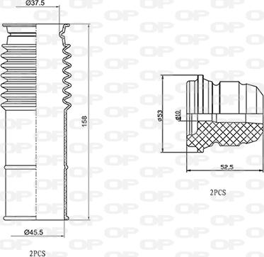 Open Parts DCK5001.04 - Kit parapolvere, Ammortizzatore www.autoricambit.com