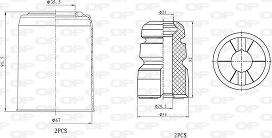 Open Parts DCK5084.04 - Kit parapolvere, Ammortizzatore www.autoricambit.com