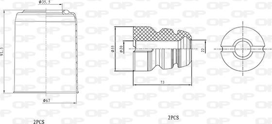 Open Parts DCK5083.04 - Kit parapolvere, Ammortizzatore www.autoricambit.com