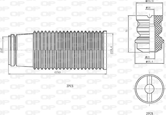 Open Parts DCK5028.04 - Kit parapolvere, Ammortizzatore www.autoricambit.com