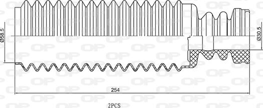 Open Parts DCK5104.02 - Kit parapolvere, Ammortizzatore www.autoricambit.com