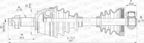 Open Parts DRS6444.00 - Albero motore/Semiasse www.autoricambit.com