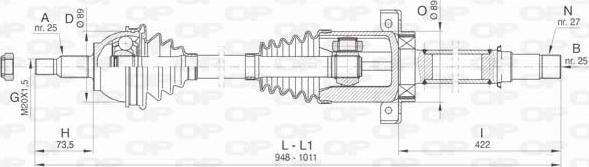 Open Parts DRS6441.00 - Albero motore/Semiasse www.autoricambit.com