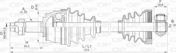 Open Parts DRS6443.00 - Albero motore/Semiasse www.autoricambit.com