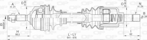 Open Parts DRS6455.00 - Albero motore/Semiasse www.autoricambit.com