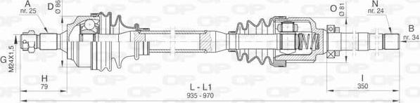 Open Parts DRS6456.00 - Albero motore/Semiasse www.autoricambit.com