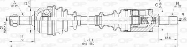 Open Parts DRS6458.00 - Albero motore/Semiasse www.autoricambit.com