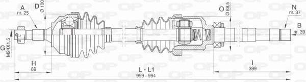 Open Parts DRS6453.00 - Albero motore/Semiasse www.autoricambit.com