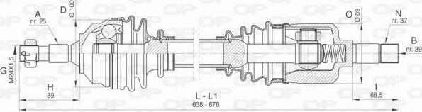 Open Parts DRS6452.00 - Albero motore/Semiasse www.autoricambit.com