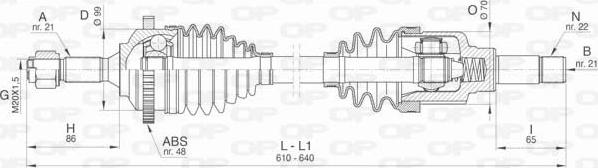 Open Parts DRS6464.00 - Albero motore/Semiasse www.autoricambit.com