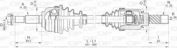 Open Parts DRS6465.00 - Albero motore/Semiasse www.autoricambit.com