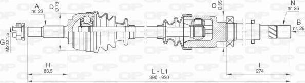 Open Parts DRS6466.00 - Albero motore/Semiasse www.autoricambit.com