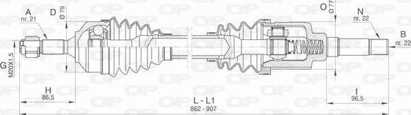 Open Parts DRS6461.00 - Albero motore/Semiasse www.autoricambit.com