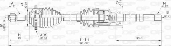 Open Parts DRS6463.00 - Albero motore/Semiasse www.autoricambit.com