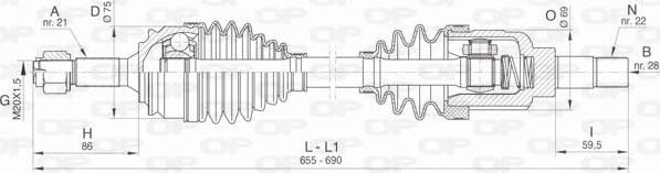 Open Parts DRS6462.00 - Albero motore/Semiasse www.autoricambit.com