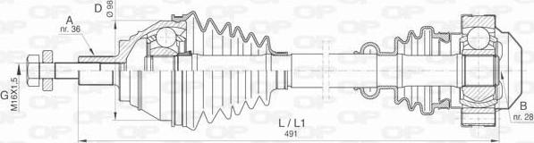 Open Parts DRS6408.00 - Albero motore/Semiasse www.autoricambit.com