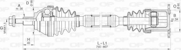 Open Parts DRS6414.00 - Albero motore/Semiasse www.autoricambit.com