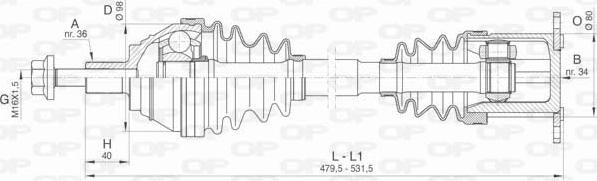 Open Parts DRS6415.00 - Albero motore/Semiasse www.autoricambit.com