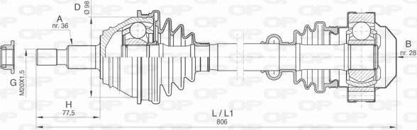 Open Parts DRS6410.00 - Albero motore/Semiasse www.autoricambit.com