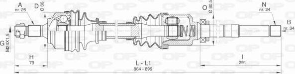 Open Parts DRS6434.00 - Albero motore/Semiasse www.autoricambit.com