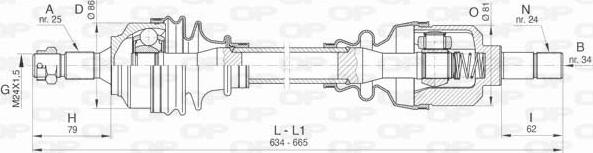 Open Parts DRS6435.00 - Albero motore/Semiasse www.autoricambit.com