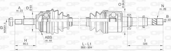 Open Parts DRS6436.00 - Albero motore/Semiasse www.autoricambit.com