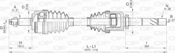 Open Parts DRS6430.00 - Albero motore/Semiasse www.autoricambit.com