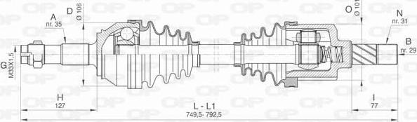 Open Parts DRS6433.00 - Albero motore/Semiasse www.autoricambit.com