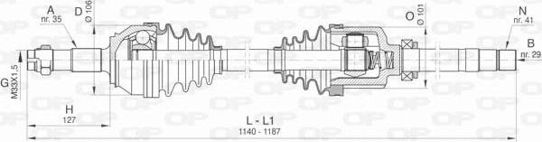 Open Parts DRS6425.00 - Albero motore/Semiasse www.autoricambit.com