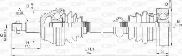 Open Parts DRS6422.00 - Albero motore/Semiasse www.autoricambit.com